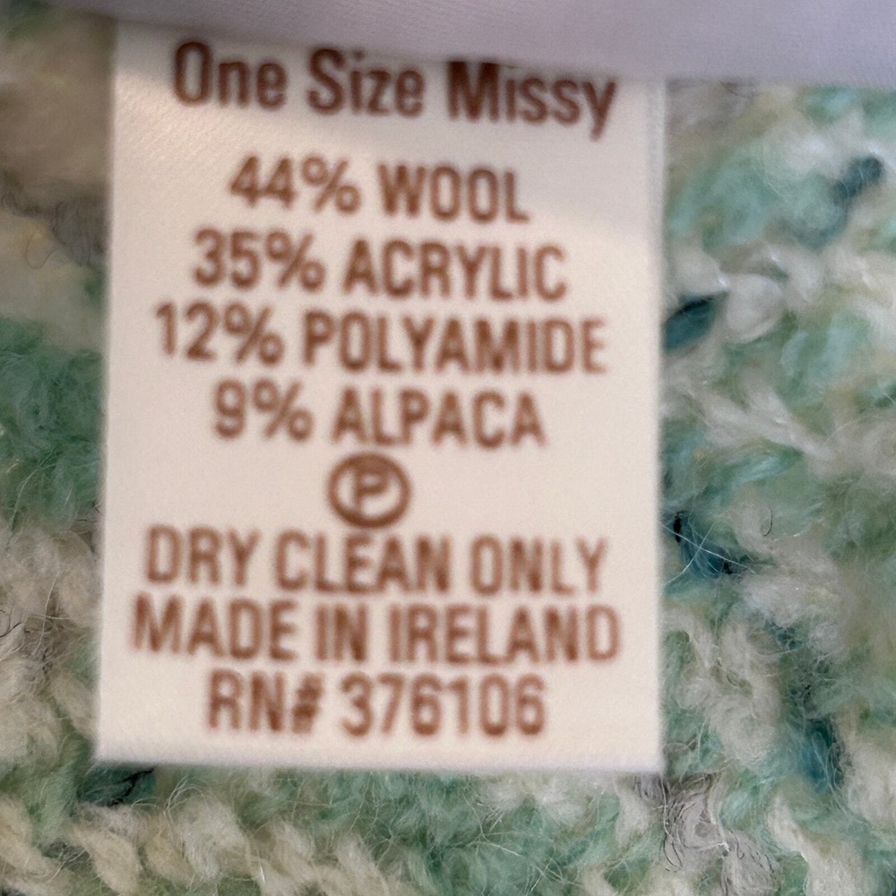 Boyne Valley Weavers Fair Isle Poncho O/S BohPlaid Wool Alpaca Heritage Irish‎ - Picture 8 of 11